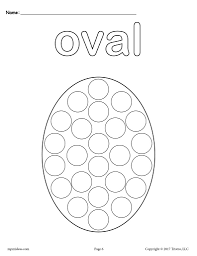 This oval coloring worksheet includes the word 'oval' in bubble letters so your kiddos can color that in addition to the large oval in the middle of page. 8 Oval Worksheets Tracing Coloring Pages Cutting More Supplyme