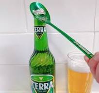 Hite Jinro Terra Beer Spooner / Korean Spoon Shape Bottle Opener / Green  Color