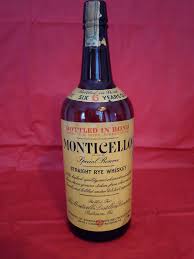 Monticello Straight Rye Whiskey Bottle Standard Distillers Baltimore Maryland 1941 Bottle Whiskey Bottle Rye Whiskey