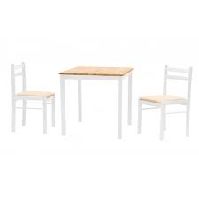 Enjoy free shipping on most designed with 3 practical shelves to meet all of your storage needs, this set also includes two our chairs for dining room can bring you an incredible relaxing experience because it has slatted back. Dinnite Small Square Dining Table With Two Chairs White Natural Finish