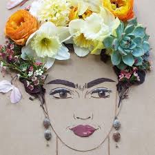 One fancy style and great idea to decorate your flowerpots cam to kazakhstan, when i find one unique mode to put your face print in one green. Sister Golden Quot Independence Frida Quot Flower Face Print Print Of Original Flower Faces By Vicki Rawlins Hi Resolution Print O Cizimler Sanat Arilar
