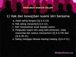 Dalam islam seperti yang dijelaskan sebelum ini, semua hak dan tanggungjawab tersebut. Hak Dan Kewajiban Suami Isteri Dalam Perkawinan Menurut Hukum Islam Uu No 1 Tahun 1974 Tentang Perkawinan Dan Kompilasi Hukum Islam Khi Ppt Download