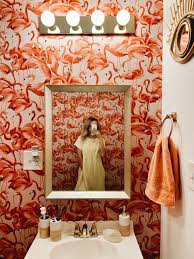 An interesting octagonal wallpaper design which will give the effect of tiling when hung. Flamingo Wallpaper Bathroom Flamingo Wallpaper Removable Wallpaper Pink Flamingo Wallpaper