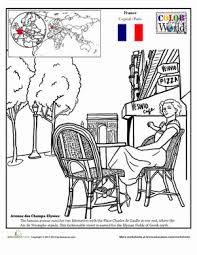 Simply print them out onto good quality printer paper or printer card, colour them in and fold once. Color The World Champs Elysees Worksheet Education Com World Thinking Day Champs Elysees Coloring Books