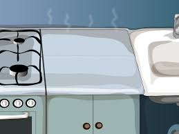how to recaulk kitchen counter where it