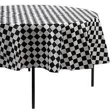 Red and white checkered farmhouse round tablecloth cotton. Black White Checkered Round Table Covers Walmart Com Walmart Com
