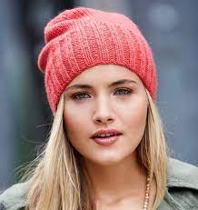 Free Knitting Pattern For Effortless Beanie Slouchy Hat With Ribbed Brim Slouchy Beanie Knit Pattern Hat Knitting Patterns Knit Slouchy Hats