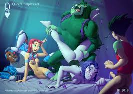 Titans go” Cyborg, Robin, Beastboy, Starfire,& Raven (QueenComplex) [Teen  Titans] : rrule34