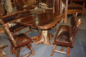 Amazing Log Home Dining Room Furniture Set Ideas With Rustic Long Wooden Table Custom Rustic Wood Furniture Wooden Dining Room Furniture Solid Wood Dining Room