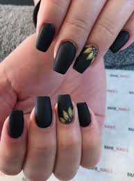 Everyone Jealous Coffin Shaped Black Sunflower Acrylic Nails 55 Charming Sunflower Nail Art Designs For Spring You Can T Miss In 2020 Sunflower Nail Art Sunflower Nails Pretty Acrylic Nails