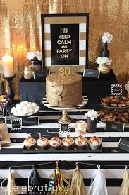 Black White 30 Rocks Dessert Table Facebook Gold Dessert Table Dessert Table Gold Dessert