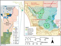 Left Everglades Area Map Showing Major Canal And Levee