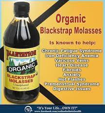 Health Benefits Of Organic Unsulphured Blackstrap Molasses Blackstrap Molasses Contains Small Amounts Of Trace Minerals And Si Fibroids Health Health Benefits