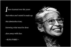 Civil Rights African American Rosa Parks Inspirational Motivational Poster  Historical Anti Racism Do Away With Fear Quote