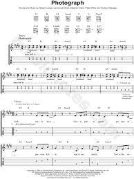 Def Leppard Photograph Guitar Tab In E Major Download Print Sku Mn0060539
