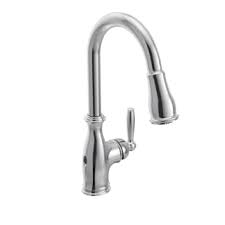 It is an upgraded version of moen 1200 that comes with an. Moen 7185ewc Chrome Brantford 1 5 Gpm Single Hole Pull Down Kitchen Faucet With Duralast Duralock Motionsense Powerclean And Reflex Technology Includes Escutcheon Faucetdirect Com