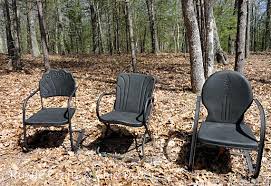 Preserve rusty patina on metal furniture with a good coat of neutral colored wax. How To Paint Old Rusty Outdoor Metal Chairs Rustic Crafts Chic Decor