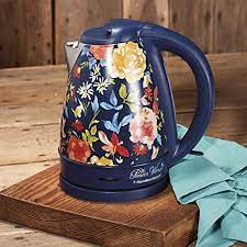 Check spelling or type a new query. Amazon Com The Pioneer Woman 1 7 Liter Electric Kettle Blue Fiona Floral Home Kitchen