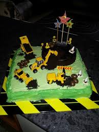 Male Car Birthday Cake For 3 Year Old Boy Construction Cake For My 3 Year Old Boy Store Bought Sponge Slab Filled With Cream With Some Milo Mixed Through It Butter Construction Cake Cake Kids Cake