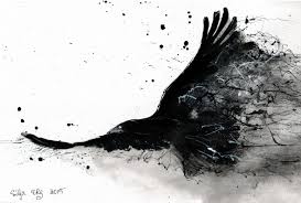 Black And White Raven Drawing Image Result For Raven In Flight Photos Art Painting Oil Art Videos Dark Photography