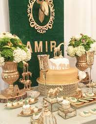 Modern Safari Baby Shower Party Ideas Photo 7 Of 24 Gold Safari Baby Shower Jungle Baby Shower Theme Safari Baby Shower