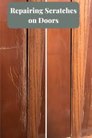Repairing Scratches On Wood Doors Repair Scratched Wood Stained Doors Sanding Wood