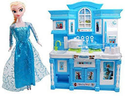 Toy doll kitchen cooking playset for barbie frozen theme toy kitchen video in hindi. Maisie Kid S Frozen Barbie World Dream House Kitchen Set With Utensils Buy Online In India At Desertcart In Productid 160700061