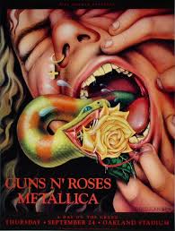 High quality guns n roses inspired framed prints by independent artists and designers from around the world. Guns N Roses Vintage Concert Poster From Oakland Coliseum Stadium Sep 24 1992 At Wolfgang S