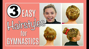It's a great look and so simple to achieve! 3 Easy Hairstyles For Gymnastics A Messy Bun Tutorial Youtube