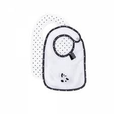Forme triangle pressionnée dos, comme un foulard absorbant. Sauthon Baby Deco Lot De 2 Bavoirs Bebe Panda Chao Chao Made In Bebe