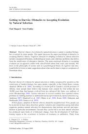 Knowledge questions ( do these before using the. Pdf Getting To Darwin Obstacles To Accepting Evolution By Natural Selection
