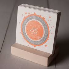 2014 Letterpress Desk Calendar Letterpress Desk Calendars Calendar Design