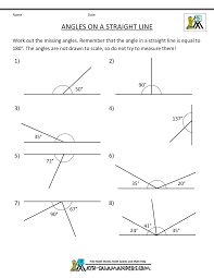 5th Grade Geometry Angles On A Straight Line Geometry Worksheets Mathematics Worksheets Math Worksheets