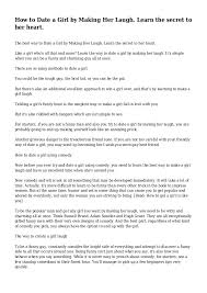 How to make my girlfriend laugh when she is upset? How To Date A Girl By Making Her Laugh Learn The Secret To Her Heart