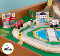 Kids can create and explore their own worlds with our interchangeable train sets. Kidkraft Ride Around Train Set And Table Walmart Com Walmart Com