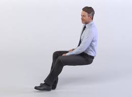 Dennis 0277 Business Man Sitting 3d Model People Png People Sitting Png Person Png