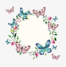 Vector Butterfly Garland Decoration Hand Painted Spring Png Transparent Clipart Image And Psd File For Free Download Butterfly Garland Floral Border Design Butterflies Vector