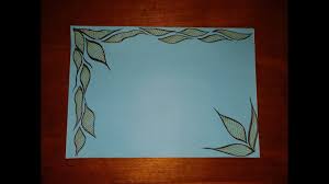 Handmade Easy Border Design For Chart Paper