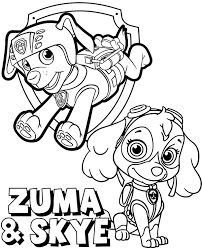 Dzięki nim pobudzisz dziecięcą kreatywność i chęć do działania. Darmowe Kolorowanki Psi Patrol Z Zuma I Skye