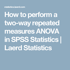 How To Perform A Two Way Repeated Measures Anova In Spss Statistics Laerd Statistics Spss Statistics Anova Statistics