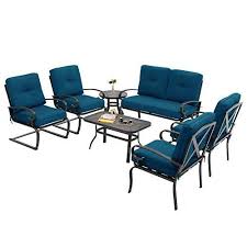 Incbruce 7pcs Outdoor Patio Furniture Conversation Sets Loveseat Coffee Table 7pcs In 2020 Outdoor Furniture Sets Conversation Set Patio Metal Outdoor Furniture