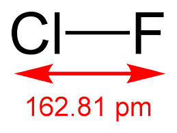 This may be the lewis structure but i am not 100% :s: Chlorine Monofluoride Wikipedia