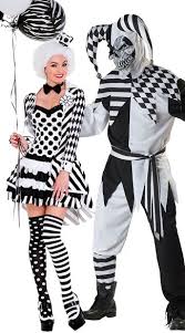 Black And White Clown Halloween Costume Nobody S Fool Couples Costume Black And White Clown Costume Women Ring Leader Costume Black And White Circus Costume Black And White Ring Leader Costume Me Couples Costumes Couple Halloween Costumes Mens