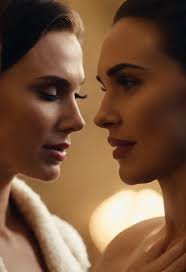 Naked and sweaty Angelina Jolie and Sunny Leone kissing. nsfw - SeaArt AI