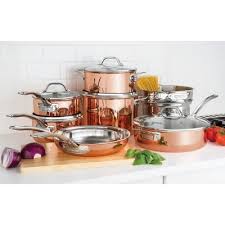 The 3.5 x 1 deep ladle is perfect for serving. Viking 13 Piece Tri Ply Copper Cookware Set Sam S Club
