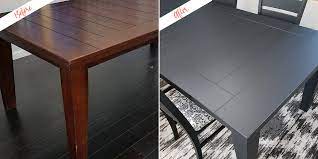 Did someone leave a cup stain on your table during that new years party? Diy Painted Dining Room Table Refinishing Project Behr