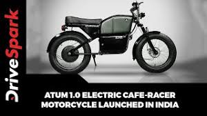 Currently only a digital creation, the electric cafe racer motorcycle concept provides a creative take on the future of electric bikes. Atum 1 0 Electric Cafe Racer Motorcycle Launched In India Price Specs Range Other Details Youtube