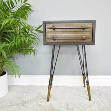 Danpinera end table, side table metal waterproof small circular bedside table with round removable tray for living room bedroom bathroom balcony and office (dark green). Contemporary Industrial Metal Bedside Table Black Country Metalworks