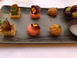 Please note our finger food and canapé section offers a more informal and cost effective way to add desserts to finish your meal. The Canapes Such An Interesting Savoury Macaron Bild Von The Art School Liverpool Tripadvisor