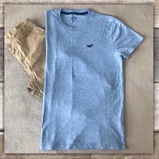 Hollister Shirts Hollister Crew Neck T Shirt Mens Light Blue Poshmark